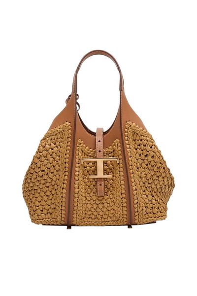 BD fold yarn Tods Bag Kit Leather Knitting Kit Tan Color