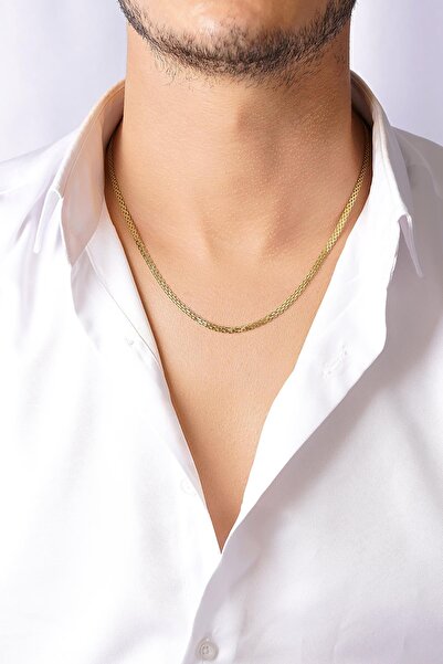 Fiyonk Kuyumculuk 14 Ayar Altın Bismark Zincir Erkek Kolye