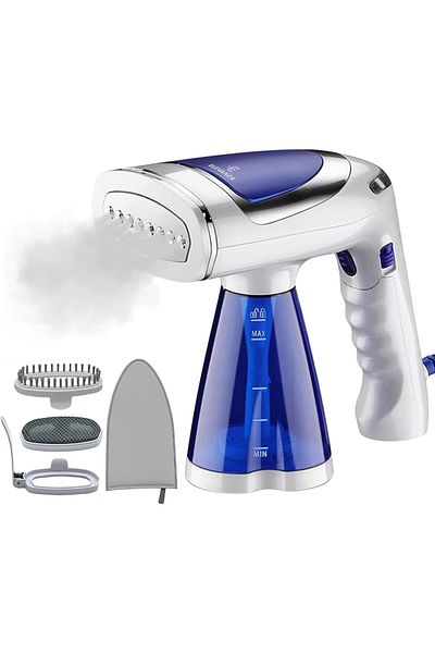 Saharaz Handheld Garment Steamer,1600W Portable Foldable Fabric Steamer with 250ml Water Tank and Brush,