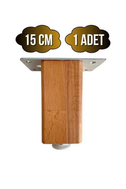 GOLDENWOODEN Podesiva drvena noga za nameštaj, stol i ormarić (BUKVA) (BUKVA/...