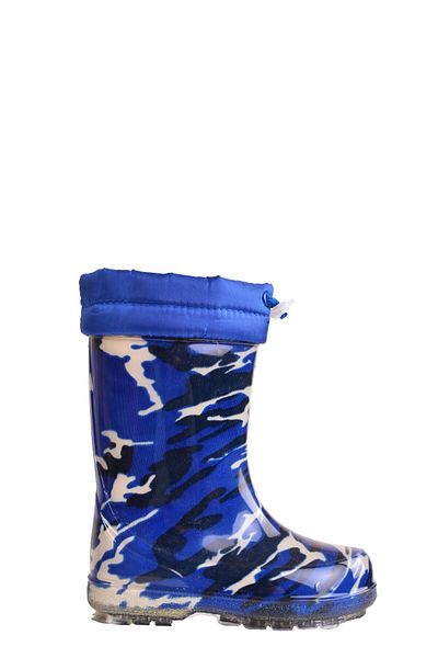 Peta Boy's Waterproof Rain Boots with Fur Inside