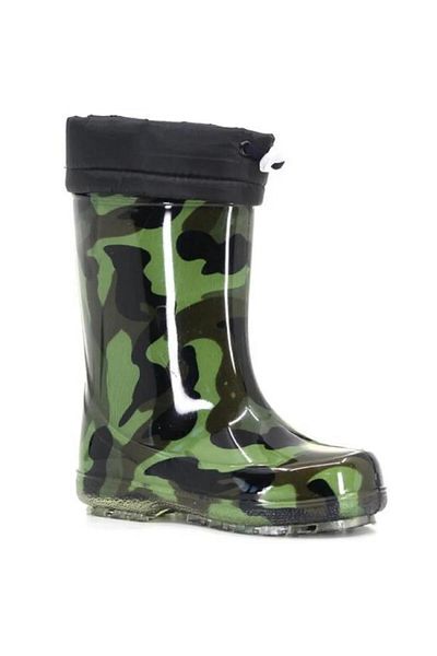 Peta Boy's Waterproof Furry Rain Boots