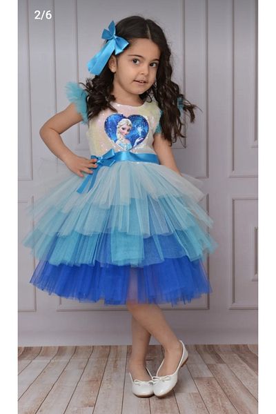 BEGONYA BEBECE KIDS Begonia Bebece Ki̇ds Elsa Ziua Nașterii Ziua Specială Sărbătoare Rochie de Seară