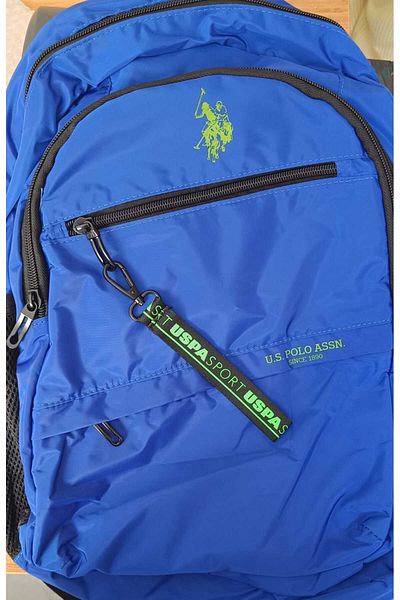 Hakan Çanta Middle School Bag Blue 2 Sides with Flask Pocket Licensed
