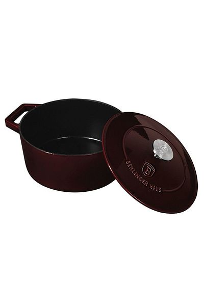 Berlinger Haus Cast iron baking tray with lid 24 cm, Burgundy line