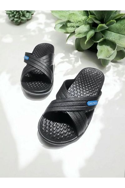 GEZER Daily Cross Wet Floor Non-Slip Sole Beach, Sea, Bathroom Slippers