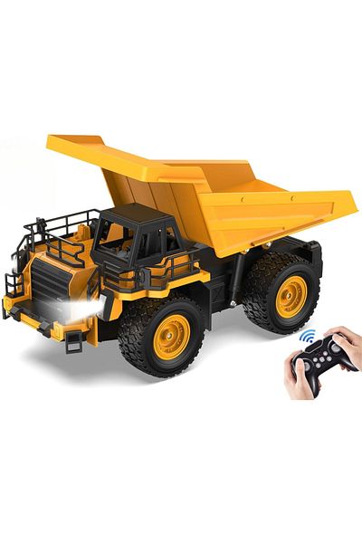Generic 9-Channel Remote Control Dump Truck - 1:18 Scale Construction Toy
