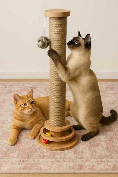 RealWood Cat Scratching Stick and Toy
