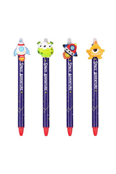 ITOTAL Pix cu gel cu ștergere, design spațial, Rachetă Albă