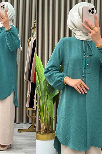 ALYA Γυναικεία Ρούχα Τεστέτουρ Σετ Τουνίκ-Παντελόνι Sedanur Aerobin