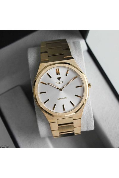 Fiesta FS601038 ساعة يد رجالية بسوار فولاذي