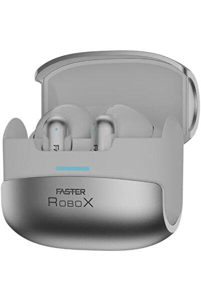 Faster سماعات أذن لاسلكية RoboX - سماعات أذن بلوتوث 5.3 مع ميكروفون رباعي وشح...