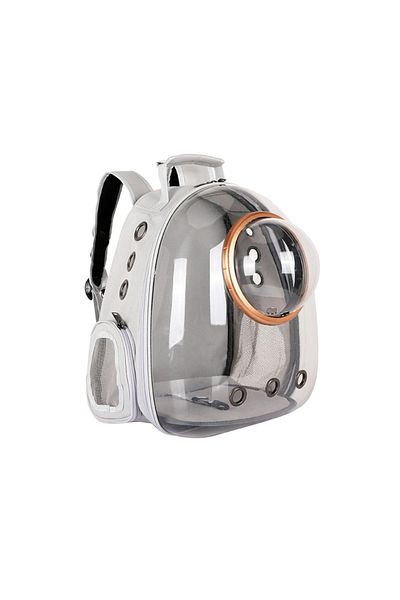 OEM Rucsac transport animale cu greutate maximă 6.5 kg, hublou transparent, buzunar lateral, gri