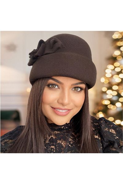Confortino Luxury women's felt toca hat - ONE size, ADJUSTABLE