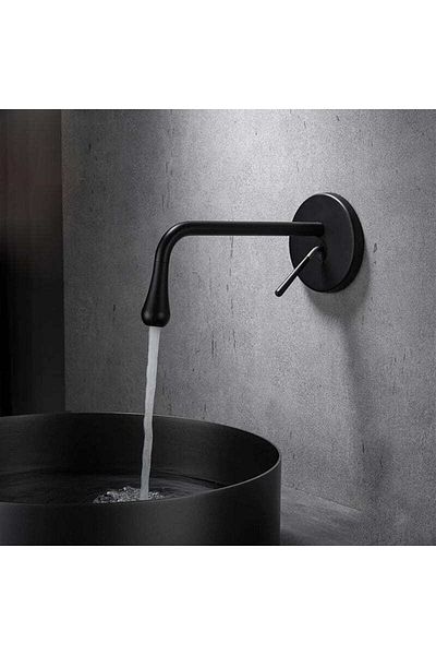 CasaVie Wall-mounted washbasin mixer, matte black, code 1331