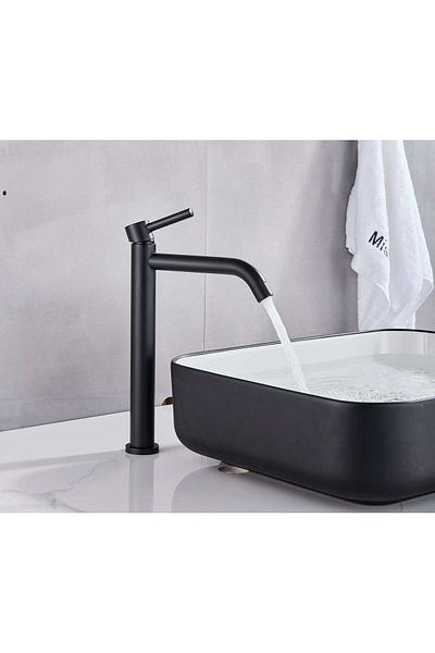 CasaVie Slim washbasin mixer, countertop mounted, matte black, code 1275
