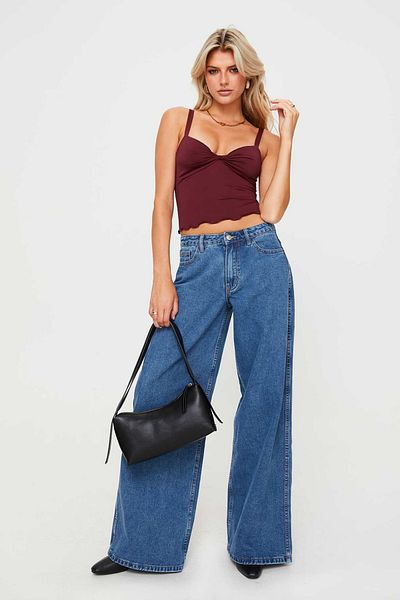 World Fashion Trends Layered Front Gathered Flexible Strap Blouse