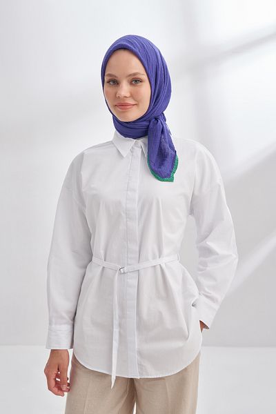 ARMANDA Muslin Tie Scarf - Purple