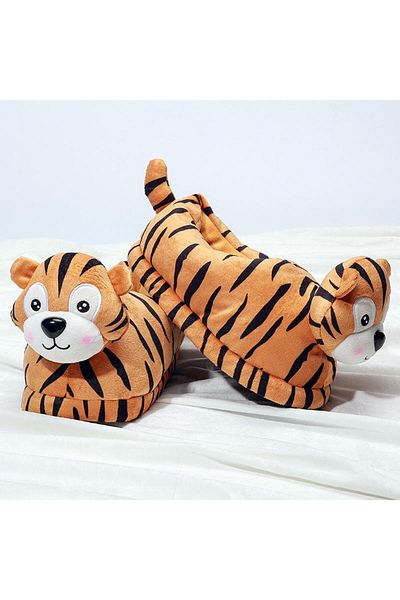 zzz sleep good sleeping !!! Children's house slippers, tiger pattern