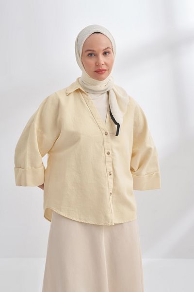 ARMANDA Muslin Tie Scarf - Ecru