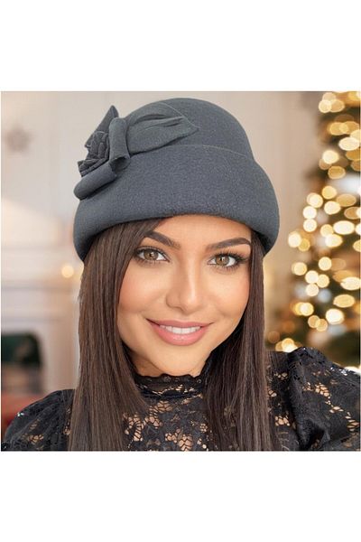 Confortino Luxury women's felt toca hat - ONE size, ADJUSTABLE
