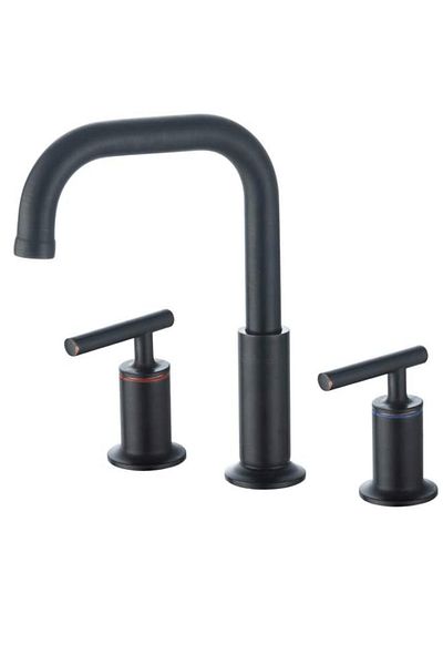 CasaVie Basin mixer with two handles, black, code 1314