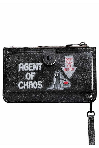 Dogo Women's Black Wallet - Agent of Chaos Design