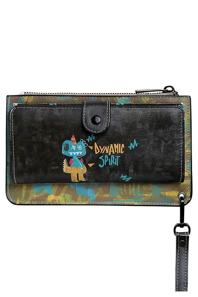 Dogo Women's Black Wallet - Dynamic Spirit Design