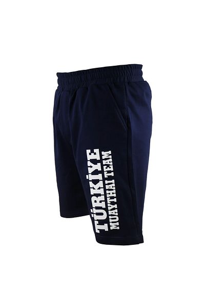 Dragondo Mt3038 Muaythai Shorts Turkey Muay Thai Team Printed Navy Blue Shorts