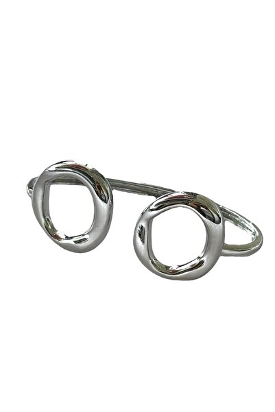 TAKIŞTIR Silver Color Three Finger Adjustable Ring