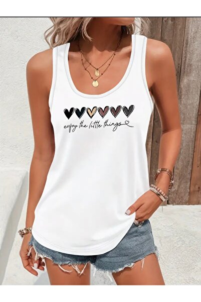 FUFLUNS Γυναικείο μπλουζάκι με στάμπα Little Hearts