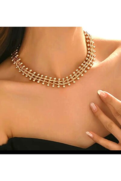 NISHPOINT LÜKS TASARIM ZİNCİR CHOKER GERDANLIK KOLYE