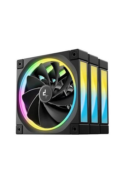 Deep Cool Ventilator PC DeepCool FL12R 3IN1, 120x120x25mm, negru, set de 3 bucăți