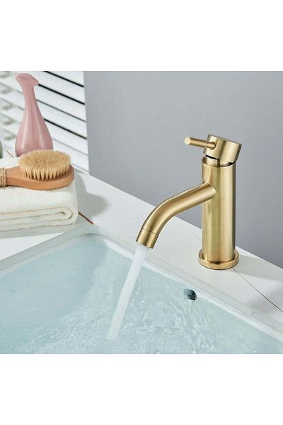 CasaVie Low basin mixer, brushed gold, code 1694