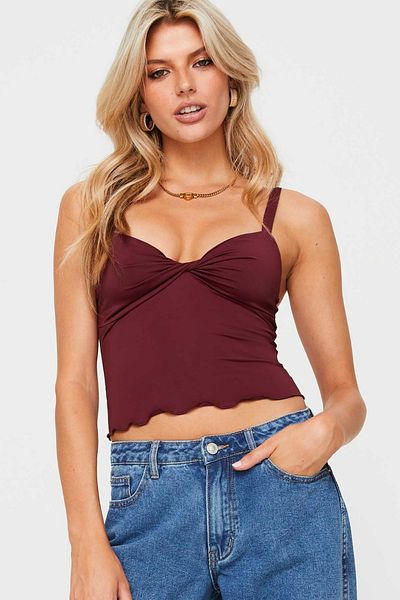 World Fashion Trends Layered Front Gathered Flexible Strap Blouse