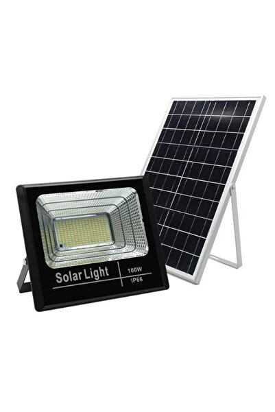 Tescomak Proiector cu panou solar si senzor de lumina 100 W