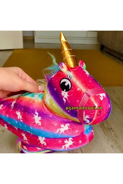 zzz sleep good sleeping !!! Children's house slippers, unicorn pattern with horse print