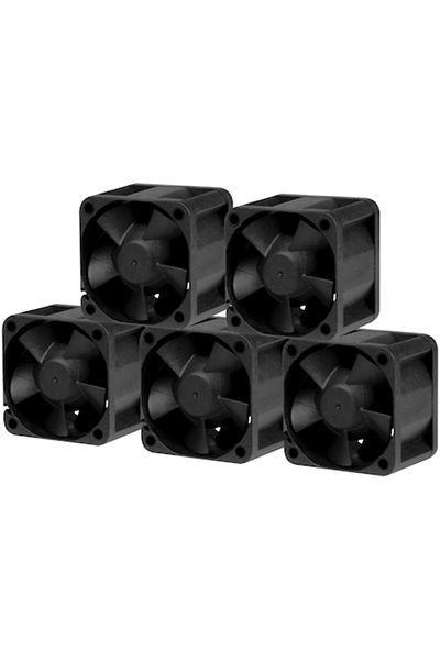 Arctic Ventilator S4028-15K, Negru, pachet 5 ventilatoare