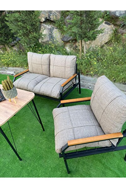Huga Metal Kutay Balkon, Bahçe, Cafe Metal Koltuk Takımı 2 1 1 Masalı