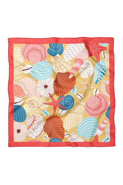 nehir eşarp Stylish Scarf Bandana with Sea Motif 50X50 cm