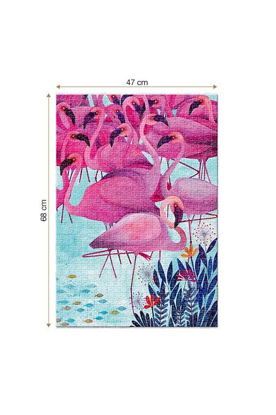 D-Toys Puzzle Kürti Andrea - Adult puzzle 1000 pieces - Tropical - Flamingo