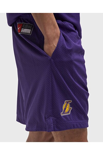 Nike Nba Los Angeles Lakers Αθλητική Ανδρική Βερμούδα Μωβ FZ7505-504