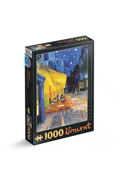 D-Toys Vincent van Gogh Puzzle - Adult Puzzle 1000 Pieces - Café Terrace at Night