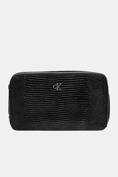 Calvin Klein Lizard Embossed Leat Kadın Siyah Cüzdan LV04F1071G-UB1