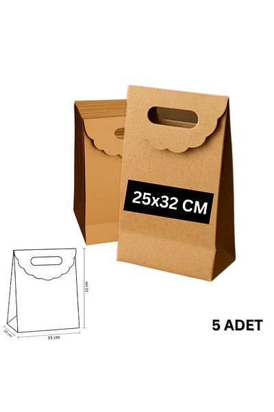 roco paper Τσάντα Kraft Handheld, Δώρο, Αγορές, Μπουτίκ, Τσάντα για πάρτι και συσκευασία, 25x32 cm, 5 τεμάχια