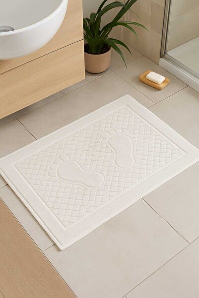 KIZILELMADA 100% Cotton White Foot Towel – 50X70 cm |   Stylish and Super Abs...