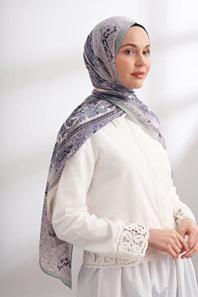 Perla Scarf & More Armanda - Imported Vual Nuit Pattern Shal - Silver