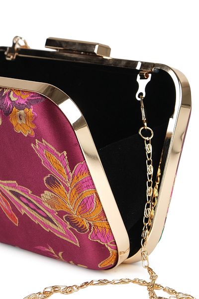 Letafia Valley Ethnic Pattern Bag Plum
