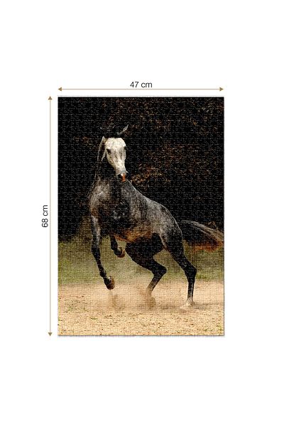 D-Toys Grey Horse Puzzle - Adult Puzzle 1000 Pieces
