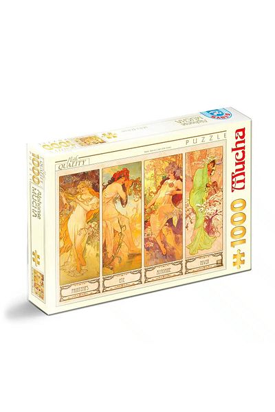 D-Toys Alphonse Mucha Puzzle - Adult Puzzle 1000 Pieces - Seasons/Seasons